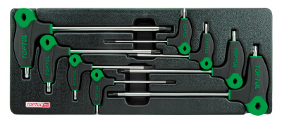 Набор отверток Torx с L-образной ручкой T10-T50, 8 предметов в ложементе TOPTUL  GAAT0812 Набор отверток Torx с L-образной ручкой T10-T50, 8 предметов в ложементе TOPTUL  GAAT0812